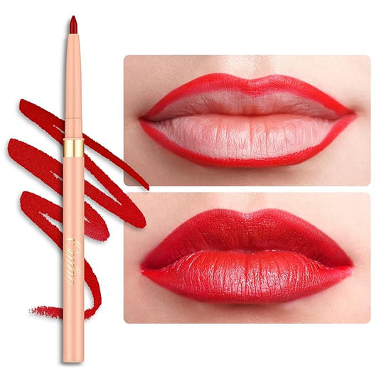 Oulac Waterproof Lipliner Pencil - Smooth and Creamy, Retractable Lip Makeup for Precision Application, Vegan & Cruelty-Free, LL08 Ruby