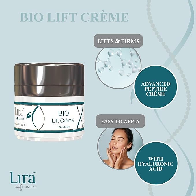 Lira Clinical BIO Lift Creme - Anti Aging & Anti Wrinkle Moisturizer for Women & Men - Lifting, Firming, & Hydrating Face Cream - 1 Fl Oz