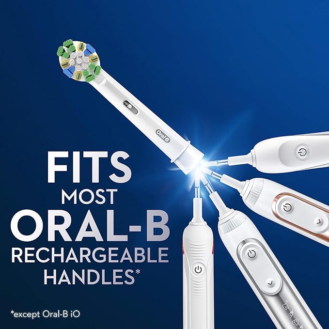 Oral-B Floss Action Replacement Brush Heads for an Oral-B Electric Toothbrush, Pack of 6