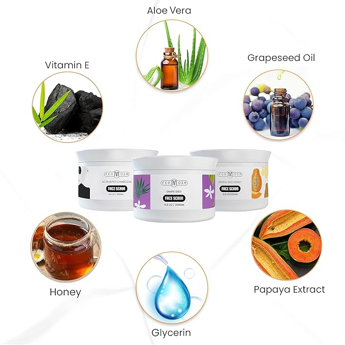 Fermosa Exfoliant Facial Scrub Set