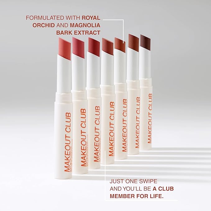 Freck Beauty MAKEOUT CLUB Soft Blur Lipstick – Medium-to-Full Coverage, 8-Hour Wear, Transfer-Proof, Buildable Soft Matte Finish, Wearable Color for All Skin Tones | MAIN CHARACTER (Rose Brown)