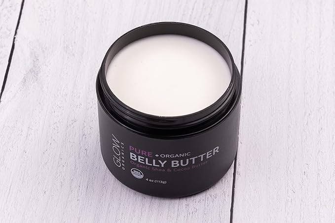 Belly Butter for Pregnancy, 100% Organic Stretch Mark Cream, Maternity Skincare for Itchy Skin & Scars, Safe Daily Ritual for Moms, 3.8oz