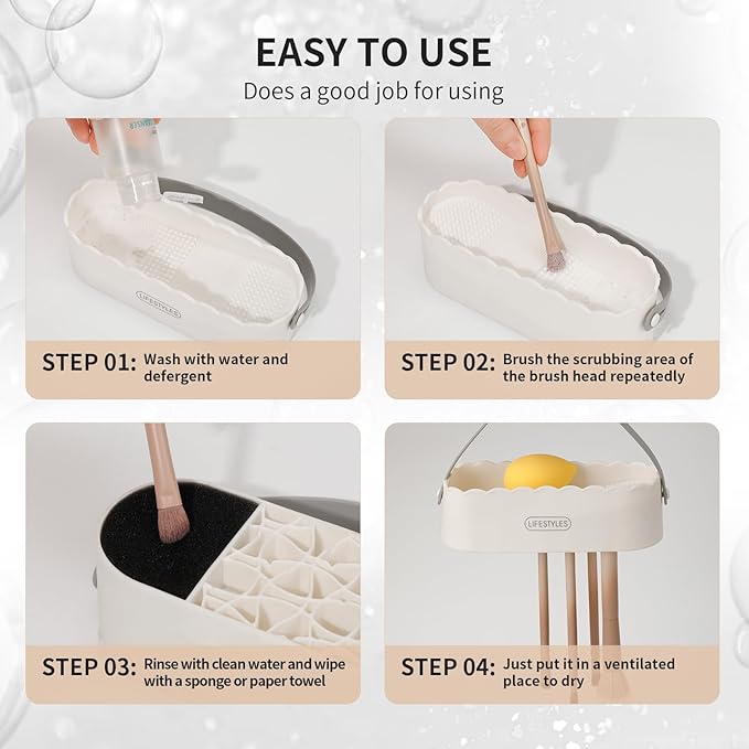 DUcare Makeup Brush Cleaner Shampoo Soap Solid Brush Cleaning Mat Removes Cosmetic Color Brush Cleaner Pad for Cleaning Makeup Sponges Brushes