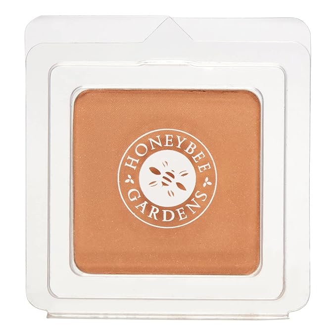 Honeybee Gardens Pressed Mineral Powder Foundation Refill, Sundance, Deep Tan/Mocha, Adjustable Coverage, Natural Finish, With Botanical Extracts And Vitamin E, 7.5g