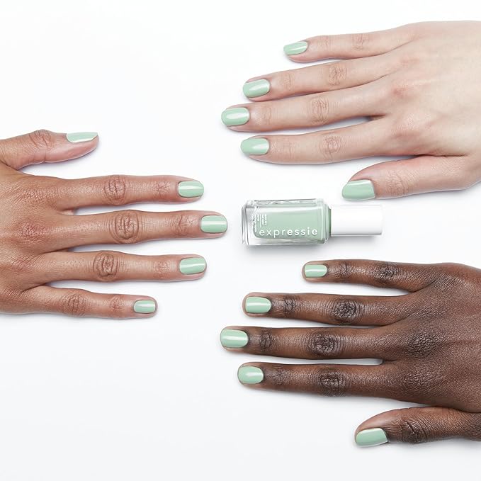 Essie expressie, Quick-Dry Nail Polish, 8-Free Vegan, Mint Vegan,