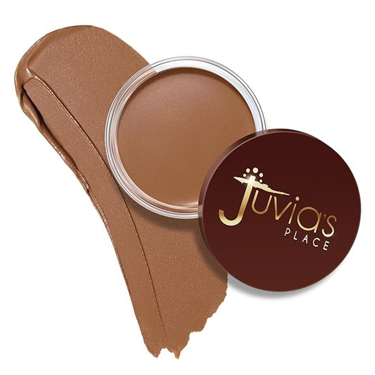 Juvia's Place Bronzed Cream Bronzer - Nutmeg - Smooth Cream Bronzer Pot for Sun-Kissed Glow & Warmth, Buildable & Blendable Makeup Contour with Long-Lasting Matte Shimmer Finish, Highly Pigmented
