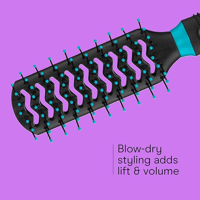 Conair Grip & Lift Vent Hairbrush 2PK, Full-Size and Mid-Size Brush Set, Nylon Bristle Hairbrushes for Blowout Styling, Value Pack