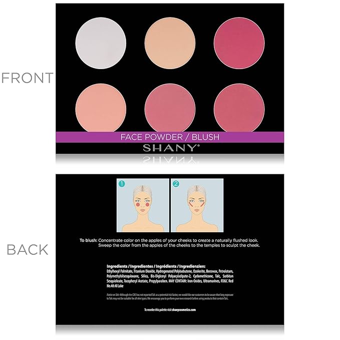 SHANY Cosmetics Shimmer & Matte Blush/Highlighter Face Palette