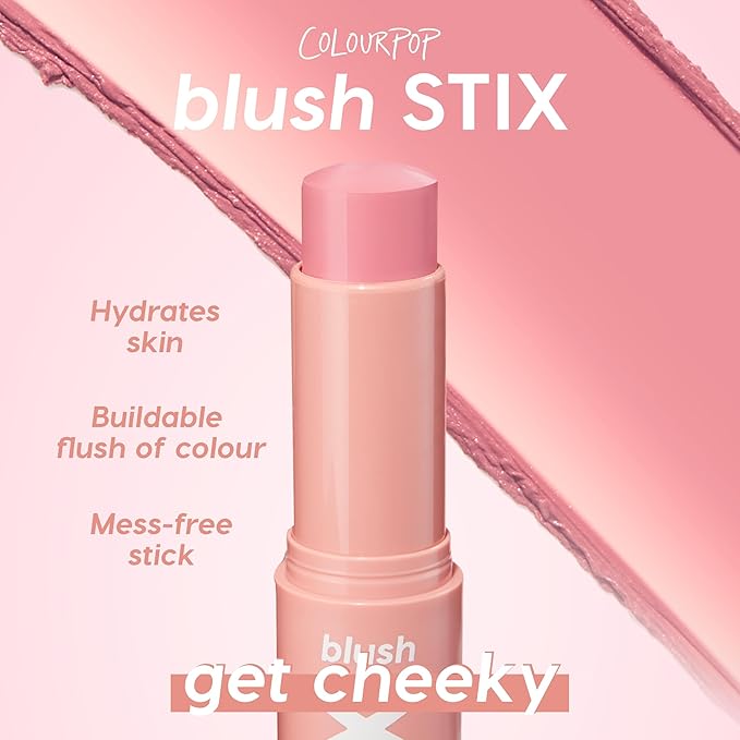 ColourPop Blush Stix - Cream Blush Stick with a Blendable, Hydrating Formula and Natural, Skin-Like Finish - Glowy Summer Makeup for Cheeks, Eyes & Lips - Mini Me (0.28 oz)