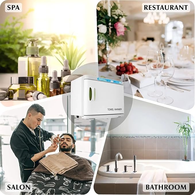 Hot Towel Warmer, 23L Large Towel Warmer Cabinet, EPA Certified Professional Massage Towel Warmers Spa, Upgrade 2-in-1 Spa Towel Warmers for Facials, Barber, Salon, White