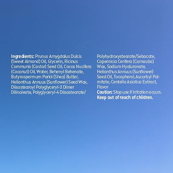 NIVEA Dewy Lip Balm with Hyaluronic Acid, Skin Care Gifts for Mom, Leaves Visibly Less Noticeable Lip Lines and No Waxy Feel, 0.18 Oz, Pack of 4