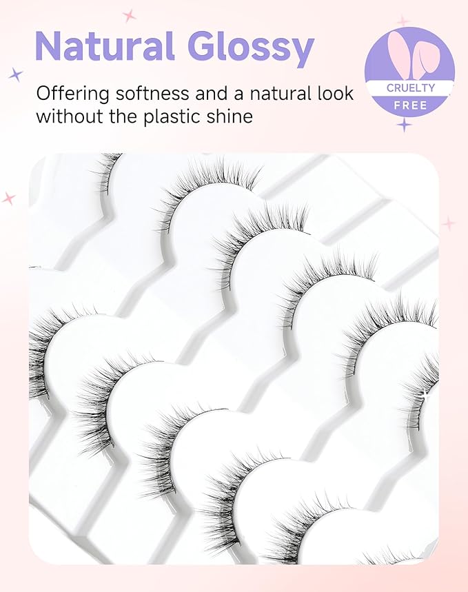 Natural False Lashes Natural Looking False Eyelashes Short Eyelashes Light-09