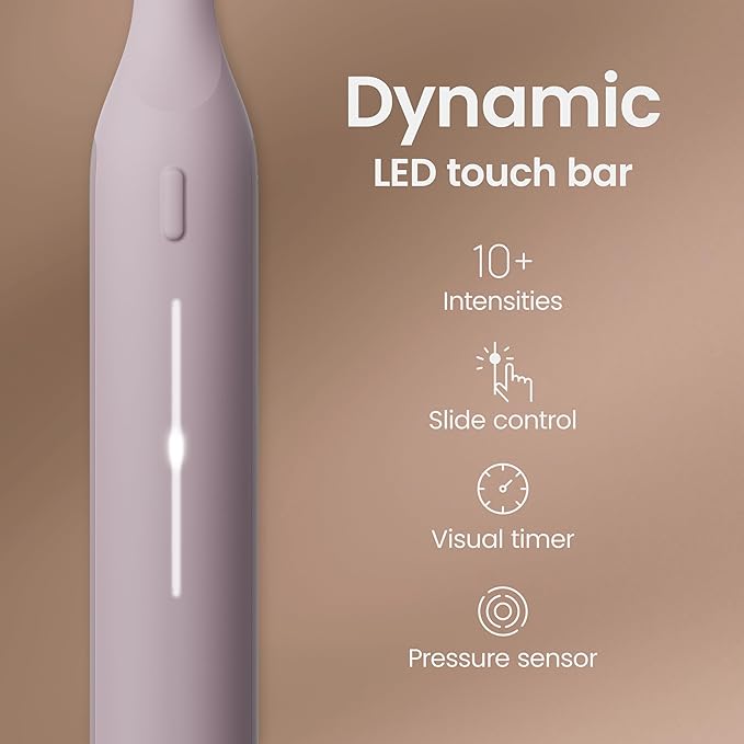 Quip Ultra Next Generation Smart Toothbrush - Timed Electric Toothbrush with Case - Replaceable Brush Head, Soft Bristles, Silicone Handle, 30-Day Battery Life - Travel Toothbrush - Dusk