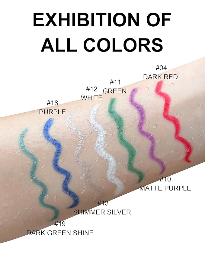 4PCS Dark Red Eyeliner Pencil, Eye Liner Pencils, Waterproof Smudge Proof Long-lasting, High-Pigmented Colorful Eye Liner Pencils, Retractable Eyeliner