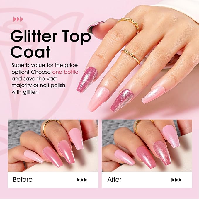 ROSALIND Jelly Gel Polish Set with Matte and Glitter Gel Top Coat, 6 Translucent Colors Neutral Sheer Milky White Nude Pink base Gel Nail Polish set Nail Art DIY at Home