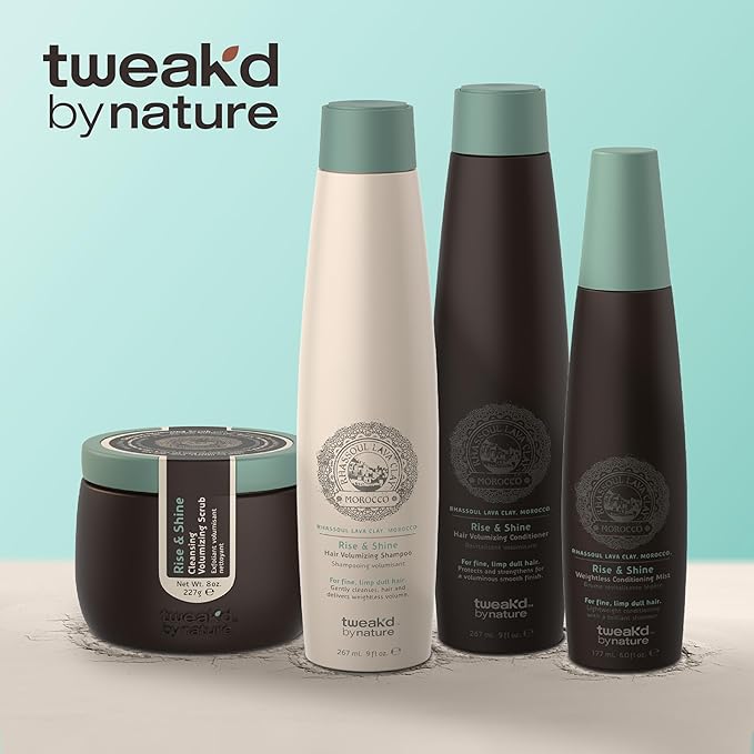 Tweak’d by Nature - Rise & Shine Hair Volumizing Conditioner for Fine Hair, Paraben Free and Sulfate Free Conditioner, Hydrating Hair Care for Soft, Tangle-Free Finish (33.8 ounces)