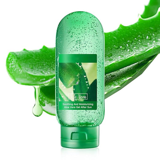 Moisturizing Gel for Face & Body,Non-sticky Gel After Sun Aloe Lotion Skin Care,Fast Absorbing Long Lasting Refreshing Hydrating Face Moisturizer for All Skin Types 04