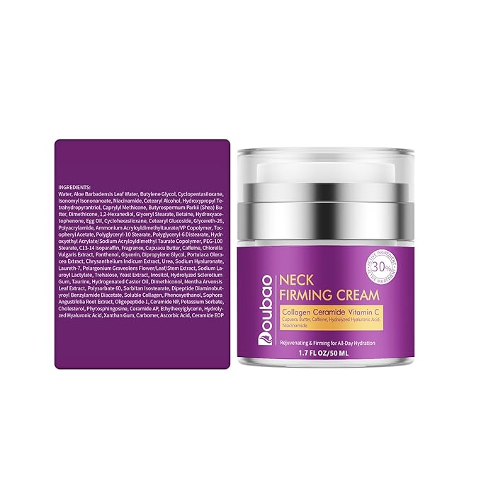 Neck Cream for Tightening and Firming, Wrinkle Cream for Women, Skin Tightening Cream for Face and Body, Hydrating Face Moisturizer for Aging Skin, Facial Skin Care Products 1.7 Fl Oz