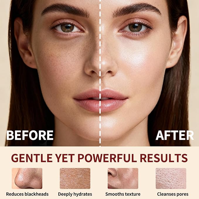 dewyhour Exfoliating Black & White Rice Ampoule Duo Set - Gently Removes Dead Skin Cells, Refines Pores, Soft Face & Body Scrub for All Skin Types, 2-Pack