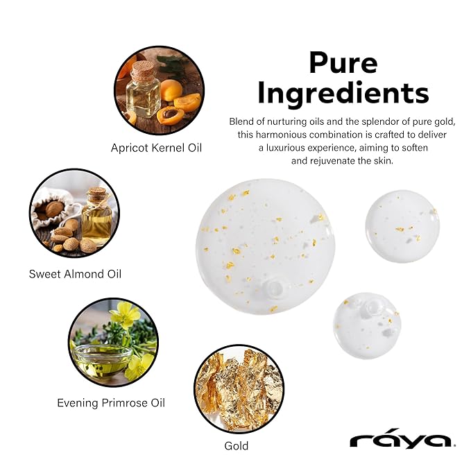 RAYA 24K Gold Anti-Aging Suspension (510) | Anti-Aging Facial Treatment Serum for All Skin Types | Made with Pure 24 Karat Gold | Softens and Helps Reduce Fine Lines and Wrinkles