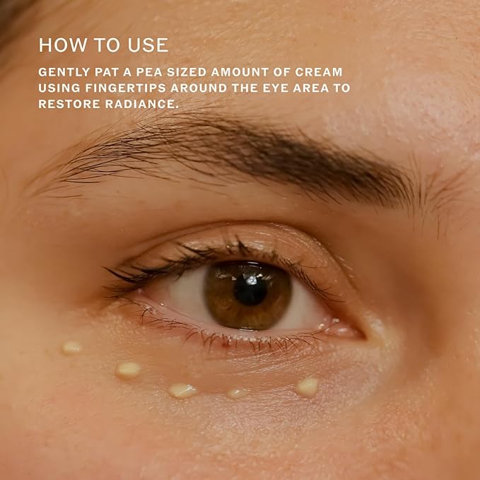 Sahajan Radiance Eye Cream with Niacinamide, Vitamin C + Adaptogens | Ayurvedic Clean Brightening Daily Eye Cream | All Skin Types | Best For Dark Circles, Firming, De-Puff, Soften, Smooth | 0.5 fl oz