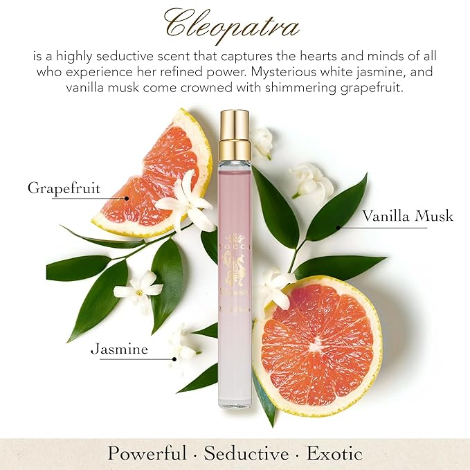 Tocca Cleopatra Women's Perfume Travel Spray, 0.34 oz (10 ml) - Warm Floral, Grapefruit, Jasmine, Vanilla Musk