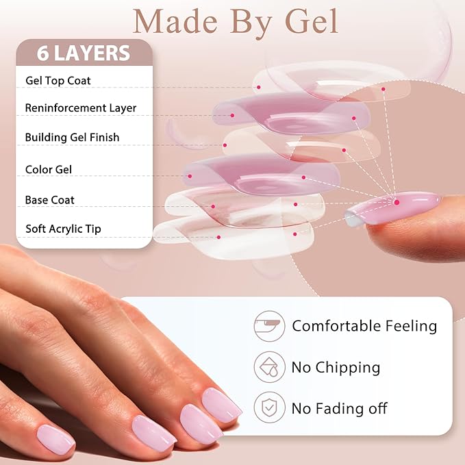 Blue Press on Nails Short Oval Fake Nails Press ons, Thick Solid Color Glue on Nails Short False Nails, Short Almond Nails Oval Round Shaped Nails for Women, 24Pcs Natural Acrylic Gel Nails