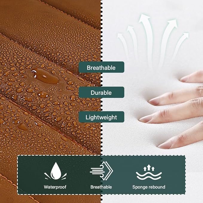 Minimalist Square Swivel Stool with Wheel for Work SPA Shop Massage Height-Adjustable and Cost-Effective Rolling Stool Chair (Brown)