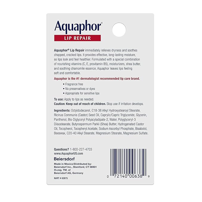 Aquaphor Lip Repair Ointment - Long-lasting oz.
