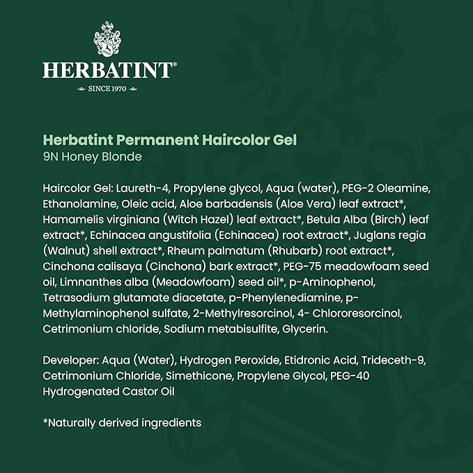 Herbatint Permanent Haircolor Gel, 9N