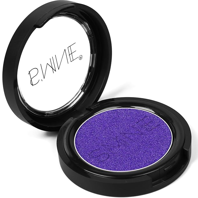 IS'MINE Single Purple Shimmer Eyeshadow Powder Palette High Pigment, Longwear, Intense Color Best Purple Violet Eyeshadow
