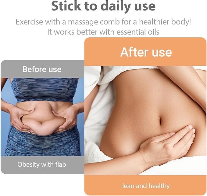 24teeth Copper Head Massage Comb for Body and Scalp Meridian Point Massager Brush for Body and Scalp Relief Body Massage Brush for Cellulite Remover Chinese SPA Gua Sha Tool Wooden Handle