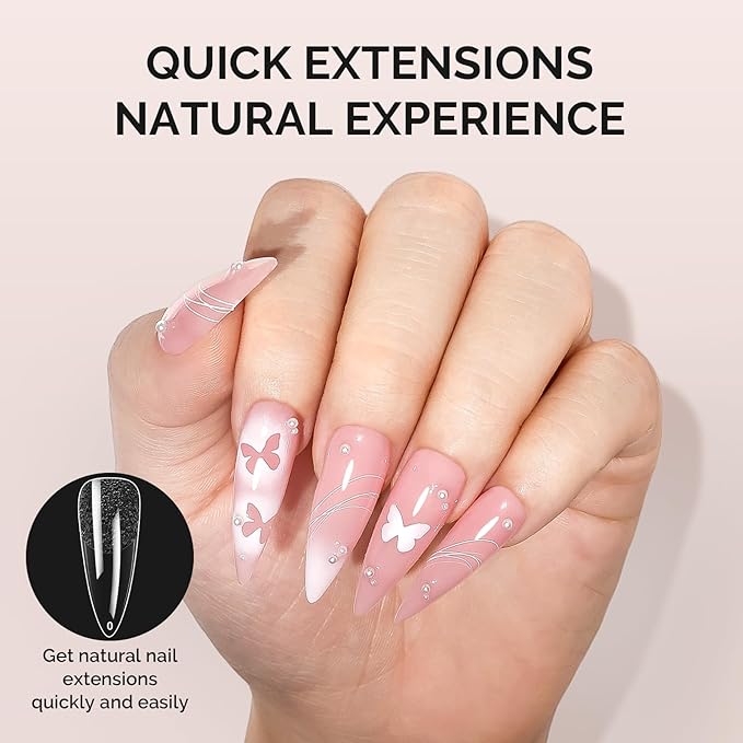 MelodySusie Stiletto X Nail Tips - 300Pcs Clear Acrylic, Half Matte Full Cover Press on Nails for DIY Extension & Salon Use,15 Sizes Pre-Shaped for Long-Lasting Manicure