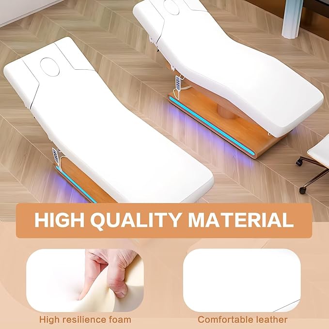 Massage Table - Electric Massage Table with Multifunctional Lifting,Spa Treatment Bed with Towel Rack for Beauty Salon