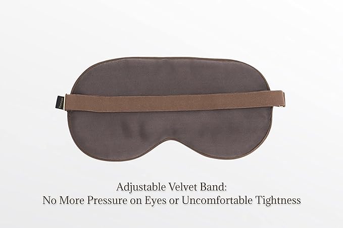 Premium Handcrafted 25 Momme Mulberry Silk Eye Mask for Sleeping (Chocolate)