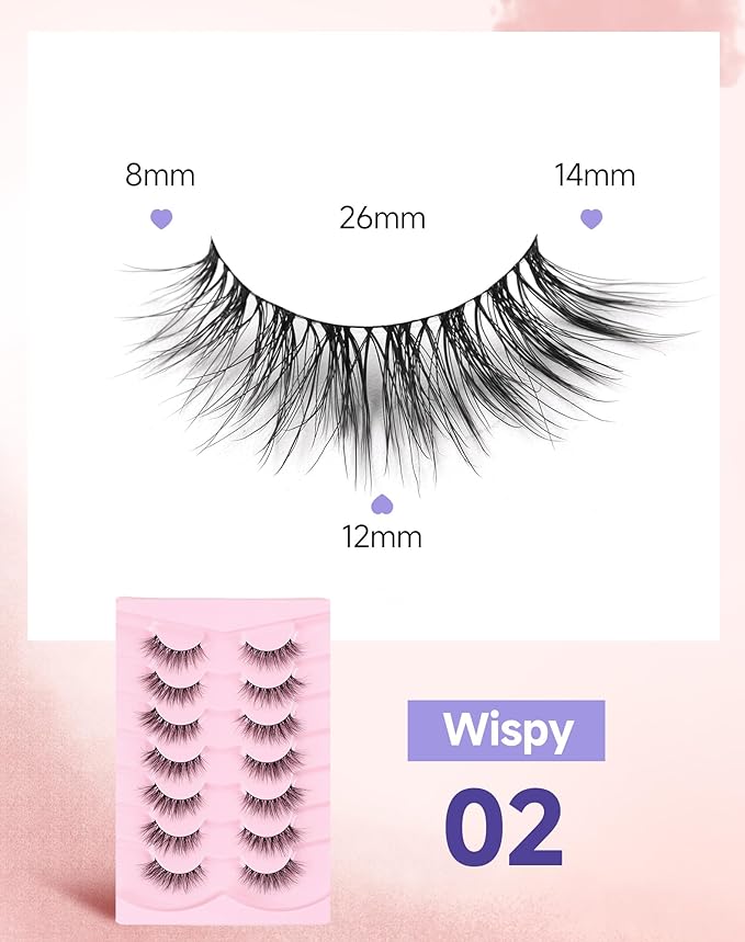 Wispy Natural Eyelashes Strip False Eyelashes Natural Look Fake Lashes Wispy-02