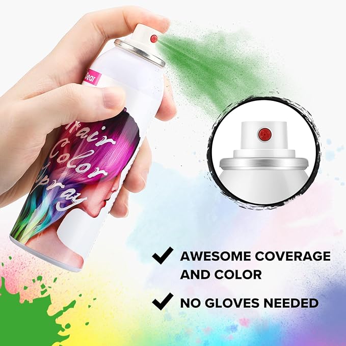 Temporary Green Hair Spray for