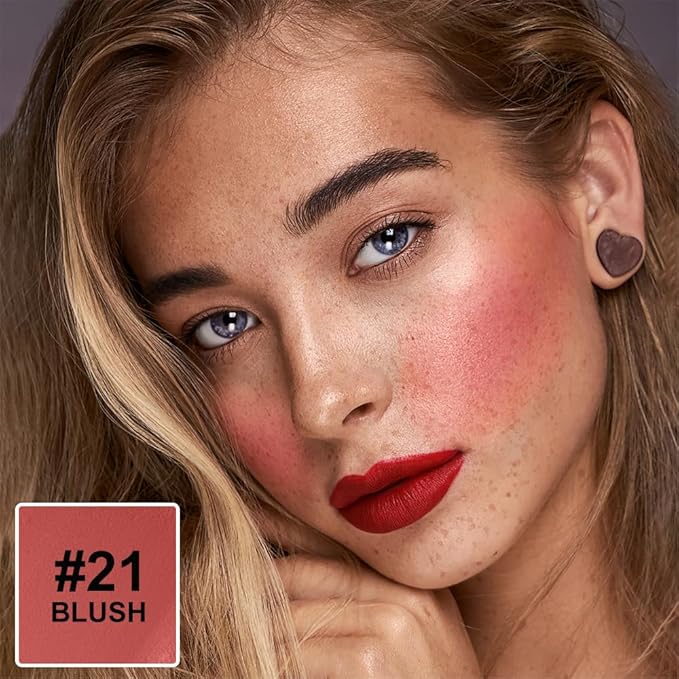 Blush Stick, Multi-use Blush Stick for Cheeks, Eyes, Lips, Silky Creamy Face Stick for Old Women & Mature Skin, Blendable and Buildable Color, Long Lasting Waterproof Non-greasy Formula (#21, Blush)