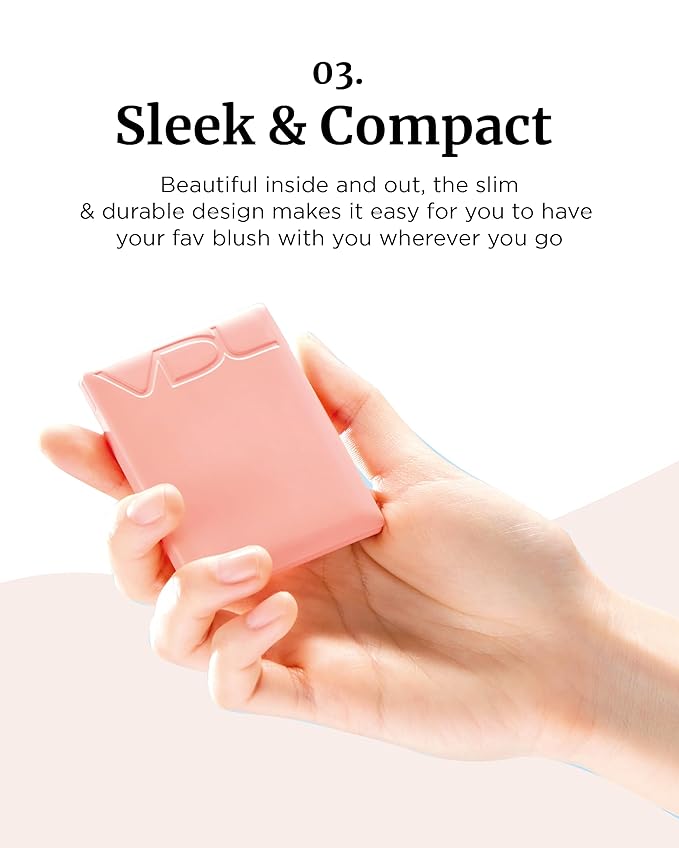 VDL Cheekstain Pastel Blush for Cheeks (Favorite Lavender, 0.2oz) - Lightweight, Velvet Powder Formula - Seamless, Long-Lasting, Natural-Looking Glow | Korean Makeup