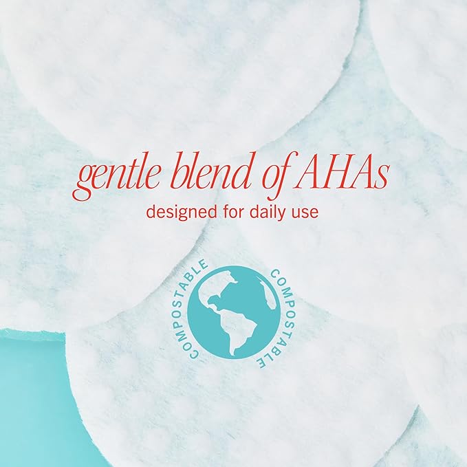 First Aid Beauty - Facial Radiance Pads with Glycolic & Lactic Acids, Daily Exfoliating Pads with AHA, Visibly Smaller Pores, Help Tone & Brighten Skin, One-Step Makeup Prep, Compostable, 28, 3ct