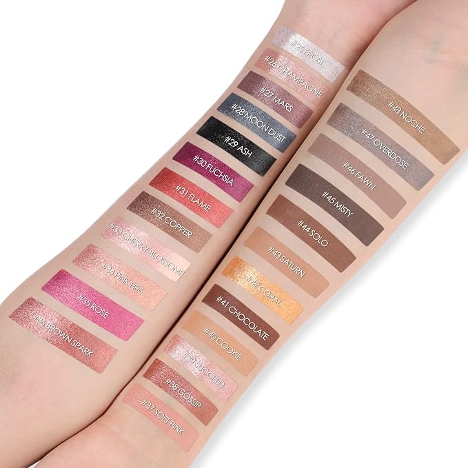 FOCALLURE Shimmer and Matte Cream Eyeshadow Stick,Smooth Brilliant Eye Brightener Pencil for Women,Long Lasting Waterproof Eye Shadow and Liners Makeup,CHAMPAGNE