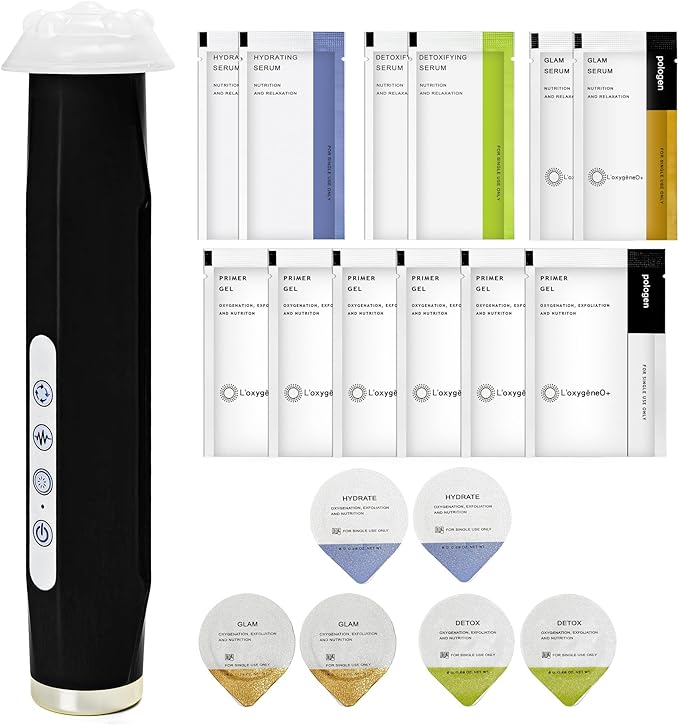 Elitzia CO₂ Oxygen Bubble Facial Device with 7-Color LED - Portable Oxygenating Bubble Skin Care Device for Hydration & Pore Care, Rechargeable Home Spa System - ETOB01