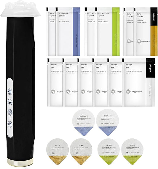 Elitzia CO₂ Oxygen Bubble Facial Device with 7-Color LED - Portable Oxygenating Bubble Skin Care Device for Hydration & Pore Care, Rechargeable Home Spa System - ETOB01