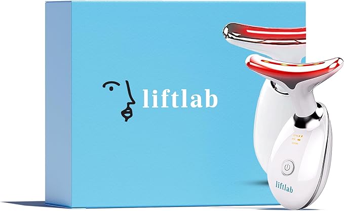 Red Light Therapy Face & Neck Massager – LiftLab 3-in-1 LED Sculptor with Blue & Green Modes – Jawline & Double Chin Tightening, Wrinkle & Spot Care -Improved Battery