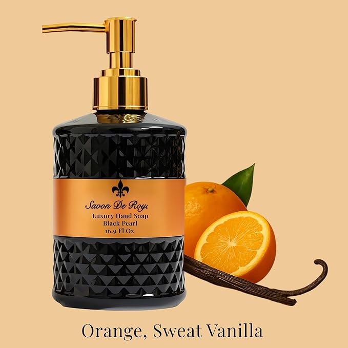 Luxury Pack of 3 Liquid Hand Soap, Jasmine/Musk Vanilla/Vanilla Orange Bathroom Soap Hand Wash Refillable Bottle Gift 50.7 Fl Oz