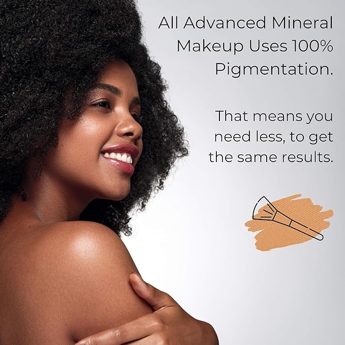 4-in-1 Pressed Foundation Powder with Natural SPF, Concealer & Finishing for Medium to Full Coverage Foundation, Mineral-Based (Halle, .35 oz)