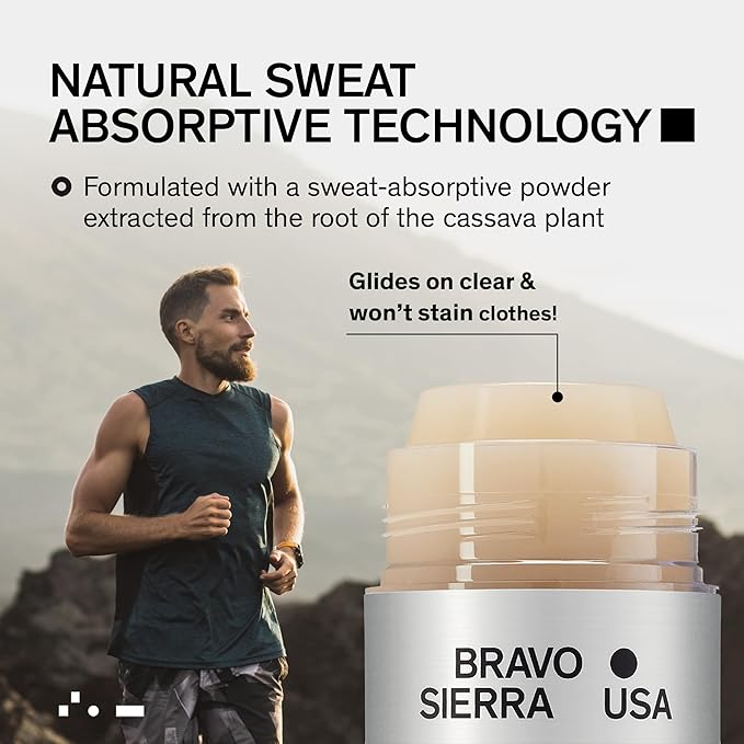 Aluminum-Free Deodorant for Men by Bravo Sierra, 1-Pack - Contains Natural Ingredients - Long Lasting All-Day Odor & Sweat Protection - Mountain Pine & Spice, 3.2 oz - Paraben & Cruelty-Free, Vegan