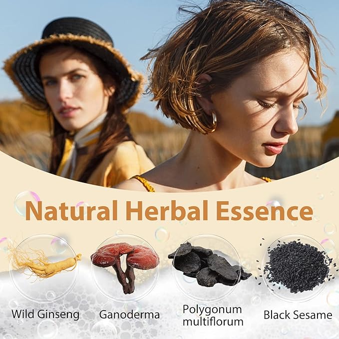 Instant Dark Brown Hair Dye Shampoo for Gray Hair 3 in 1, Natural Hair Color Shampoo for Women Men, Easy to Use, 100% Coverage Long Lasting Hair Dye 16.9 Fl Oz (Dark brown)