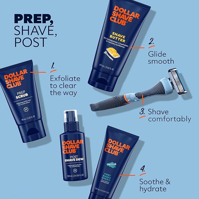 Dollar Shave Club | Prep Scrub 3 ounce (2 Pack) | Pre Shave Scrub to Prevent Ingrown Hairs