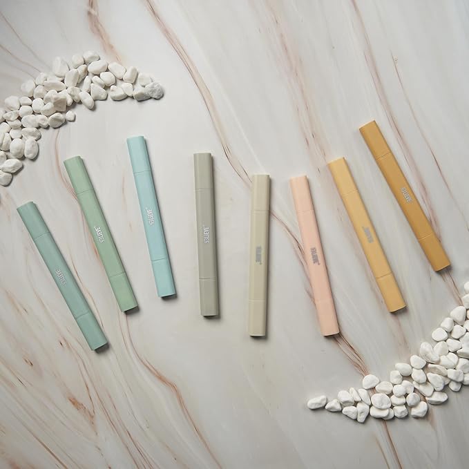 BLIEVE- Aesthetic Bible Highlighters No Bleed Through Assorted Colors, Cute Highlighter Dual Tip For Journaling Supplies And School Accessories, Bible Highlighters And Pens No Bleed (BOHO EARTH)